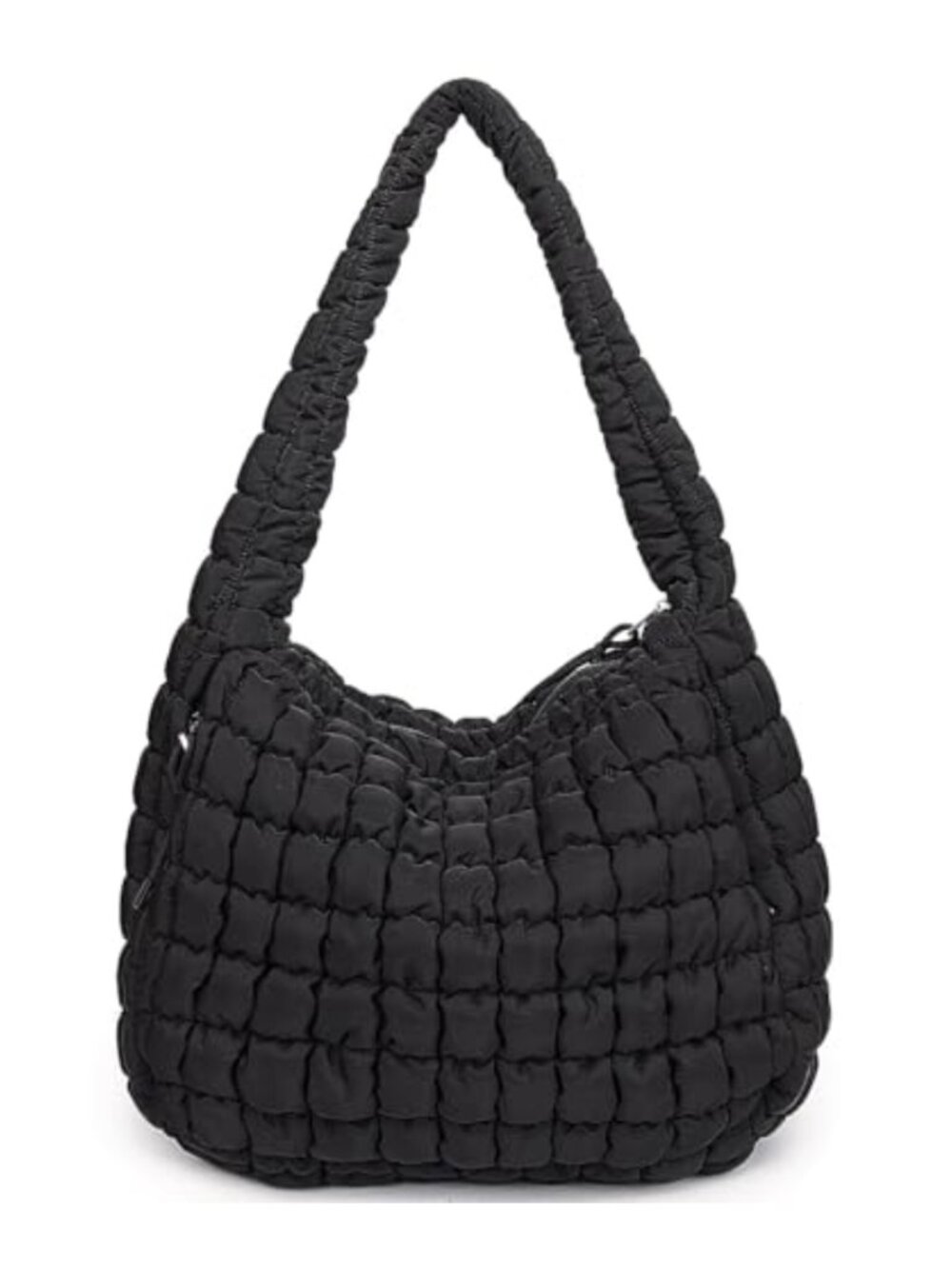 Quilted Puffer Tote Bag Large Lightweight Nylon Hobo Shoulder Bag for Work Gym